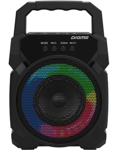 Портативная акустика D PS1500 черный Digma