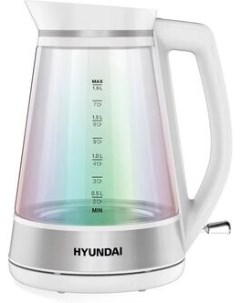 Чайник HYK G3037 белый прозрачный Hyundai