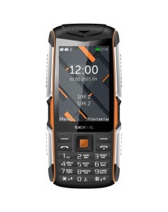 Телефон TM D426 черный оранжевый Texet