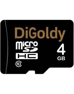 Карта памяти microSDHC 4GB Class10 адаптер SD Digoldy