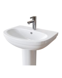 Раковина для ванной COMPATTO 545х470мм с пьедесталом белый EK110200К Ekokerama