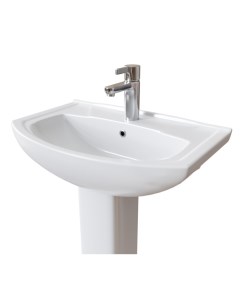 Раковина для ванной ROMANZA 660х433мм с пьедесталом белый EK113201К Ekokerama