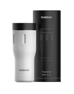 Термос Tumbler 470 белый черный Bobber