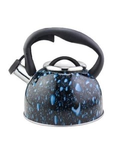 Чайник для плиты Lacrima 3979 черный с синими каплями Mallony