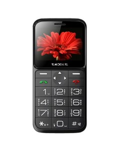 Телефон TM B226 черный красный Texet