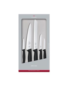 Набор кухонных ножей Swiss Classic Kitchen 6 7133 5G черный Victorinox