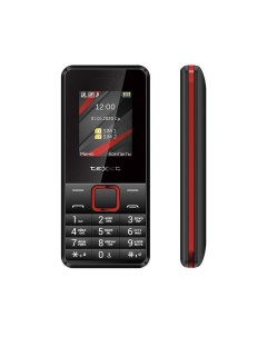 Телефон TM 207 черный красный Texet