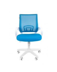 Кресло 696 белый пластик TW голубой Chairman