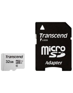 Карта памяти microSDHC 32Gb Class10 TS32GUSD300S A adapter Transcend