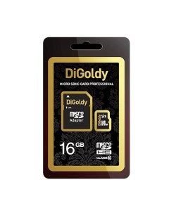 Карта памяти microSDHC 16GB Class10 адаптер SD Digoldy