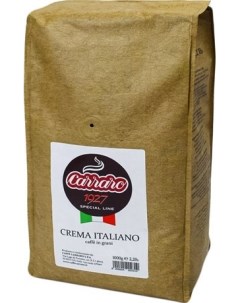 Кофе Crema Italiano 1кг в зернах Carraro