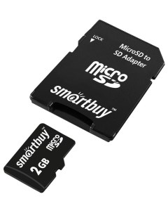 Карта памяти MicroSD 2GB адаптер Smartbuy