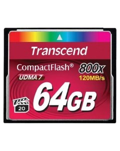 Карта памяти 64GB CompactFlash 800X TS64GCF800 Transcend