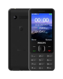 Телефон Xenium E185 32Mb черный Philips
