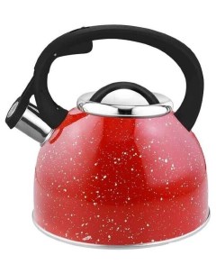 Чайник для плиты Arte 2 5л красный с белыми точками 005174 Mallony