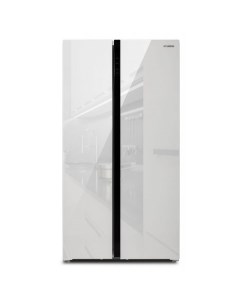 Холодильник Side by Side CS6503FV белое стекло Hyundai