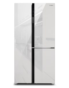 Холодильник Side by Side CS6073FV белое стекло Hyundai