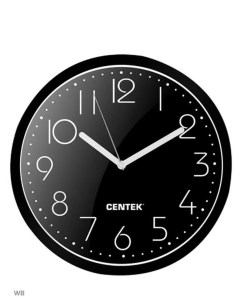 Часы настенные CT 7105 черный Centek
