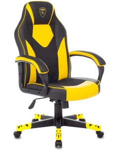Кресло Game 17 черный желтый текстиль эко кожа Zombie