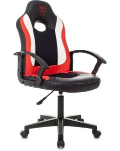 Кресло 11LT черный красный текстиль эко кожа Zombie