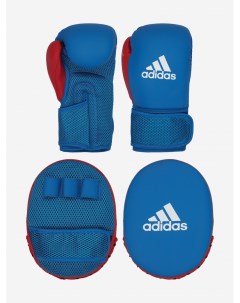 Набор боксерский детский перчатки 8 oz и лапы Синий Adidas