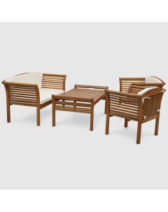 Комплект садовой мебели Malaga коричневый с бежевым из 4 предметов Degamo