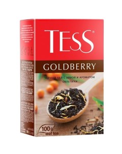 Чай черный листовой Goldberry с айвой и ароматом облепихи 100 г Tess