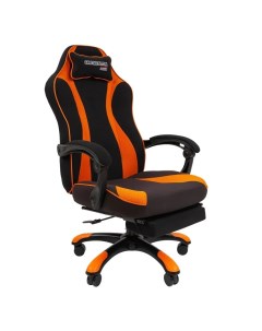 Кресло game 35 ткань черный оранжевый Chairman