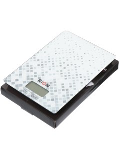 Весы кухонные электронные стекло Ромбы платформа точность 1 г до 5 кг LCD дисплей PT 210 Rion