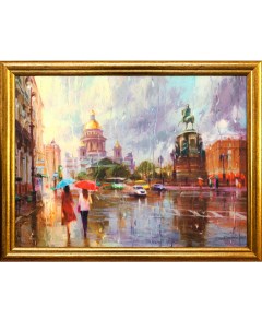 Картина в раме Летний дождь в Питере 30х40 см Русская коллекция