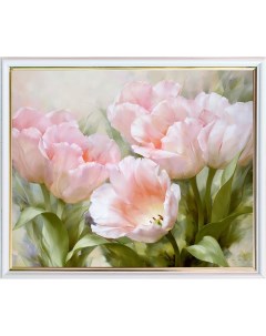 Картина в раме Розовые тюльпаны 30х25 см Русская коллекция