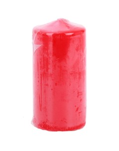 Свеча столбик 5х10 см красный Lumi