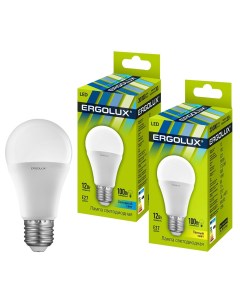 Лампа светодиодная LED A60 12W E27 3K ЛОН Ergolux