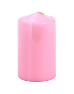 Свеча столбик 7х12 см легкий розовый Lumi