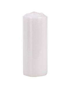 Свеча столбик 7х18 см белый Lumi