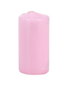 Свеча столбик 5х10 см легкий розовый Lumi