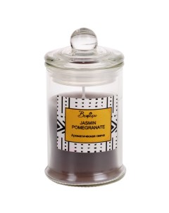 Свеча интерьерная в стакане с крышкой Jasmine Pomegranate 6х6х11 см Вещицы