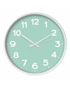 Часы настенные 30 см голубой арабские цифры Troykatime
