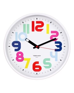 Часы настенные Большие цветные стрелки 30 5 см Troykatime