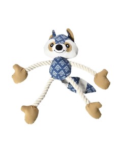 Игрушка для собак Bohemia Енот с лапками канатами и пищалкой 30см Foxie