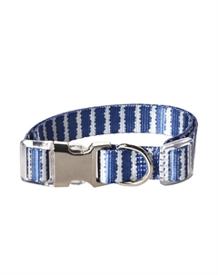 Ошейник для собак Keith S 1,5х30-45см синий с белым Foxie
