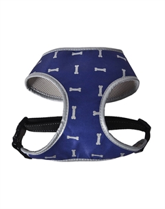 Шлейка для собак Bones M (обхват шеи 35см, обхват груди 40-52см) синяя Foxie