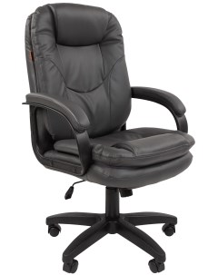 Кресло 668LT черный пластик экопремиум серый N Chairman