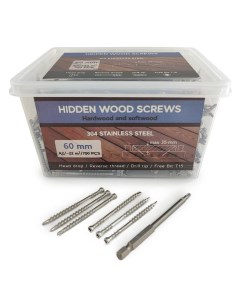 Саморезы Hidden Wood Screws A2 60 mm 700 шт Woodscrews