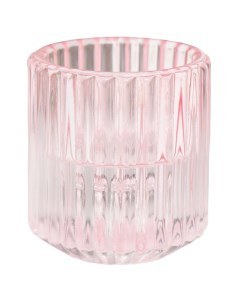 Подсвечник Долли на 1 свечу 6х5х5 см розовый стекло Нет марки