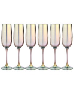 Набор бокалов для шампанского Танзанит 6 шт 175 мл стекло Нет марки
