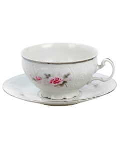 Пара чайная Бернадотт Бледные розы 360 мл фарфор Bernadotte