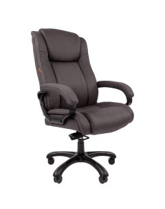 Кресло 410 ткань SX серая черный пластик Chairman