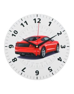 Часы Красный автомобиль 26х26х4 см Сима-ленд