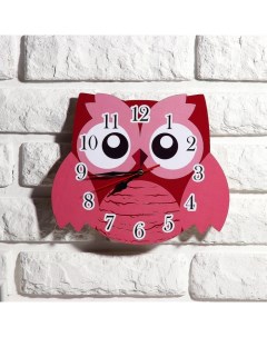 Часы Розовая сова 5х26х26 см Сима-ленд